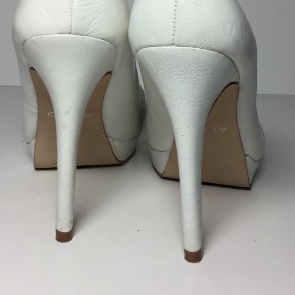 ALDO White Open Toe Stiletto Heels - Picture 7 of 8